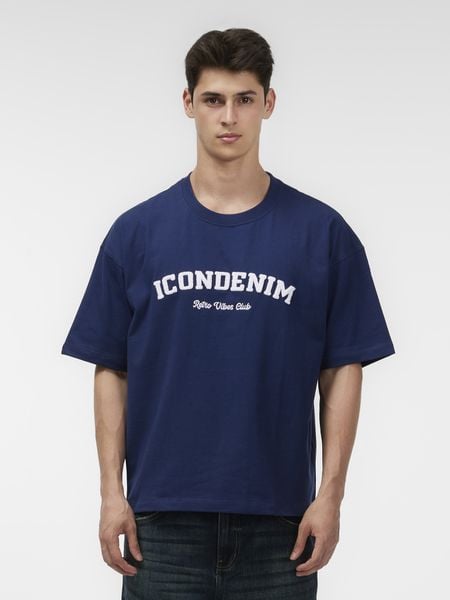 Áo Thun Nam Họa Tiết Thêu Xù Retro Vibes Club Form Boxy