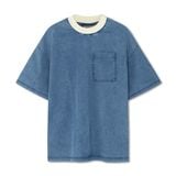 Áo Thun Nam Phối Cổ Túi Đắp Orgnls Light Blue Wash Form Oversize