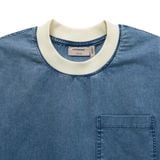 Áo Thun Nam Phối Cổ Túi Đắp Orgnls Light Blue Wash Form Oversize