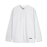 Áo Thun Nam Tay Dài Vintage Henley With Leather Detail Form Slim