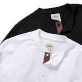 Áo Thun Nam Tay Dài Vintage Henley With Leather Detail Form Slim