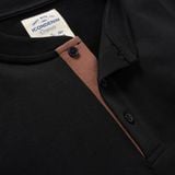 Áo Thun Nam Tay Dài Vintage Henley With Leather Detail Form Slim