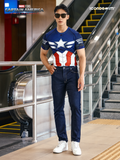 Áo Thun Nam Họa Tiết Marvel Captain Star-Spangled Form Regular