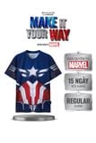 Áo Thun Nam Họa Tiết Marvel Captain Star-Spangled Form Regular