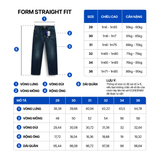 Quần Jean Nam Siêu Nhẹ Ống Suông Heavy Wash Retro ICON105 Form Straight