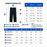 Quần Jean Nam Siêu Nhẹ Ống Suông Indigo ICON105 Form Straight