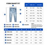 Quần Smart Jean Nam Siêu Co Dãn Xanh Nhạt Form Smart Fit