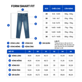 Quần Smart Jean Nam Siêu Co Dãn Sky Blue Form Smart Fit