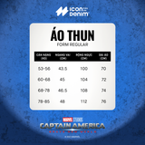 Áo Thun Nam Raglan Họa Tiết Marvel Captain Sam Wilson Form Regular