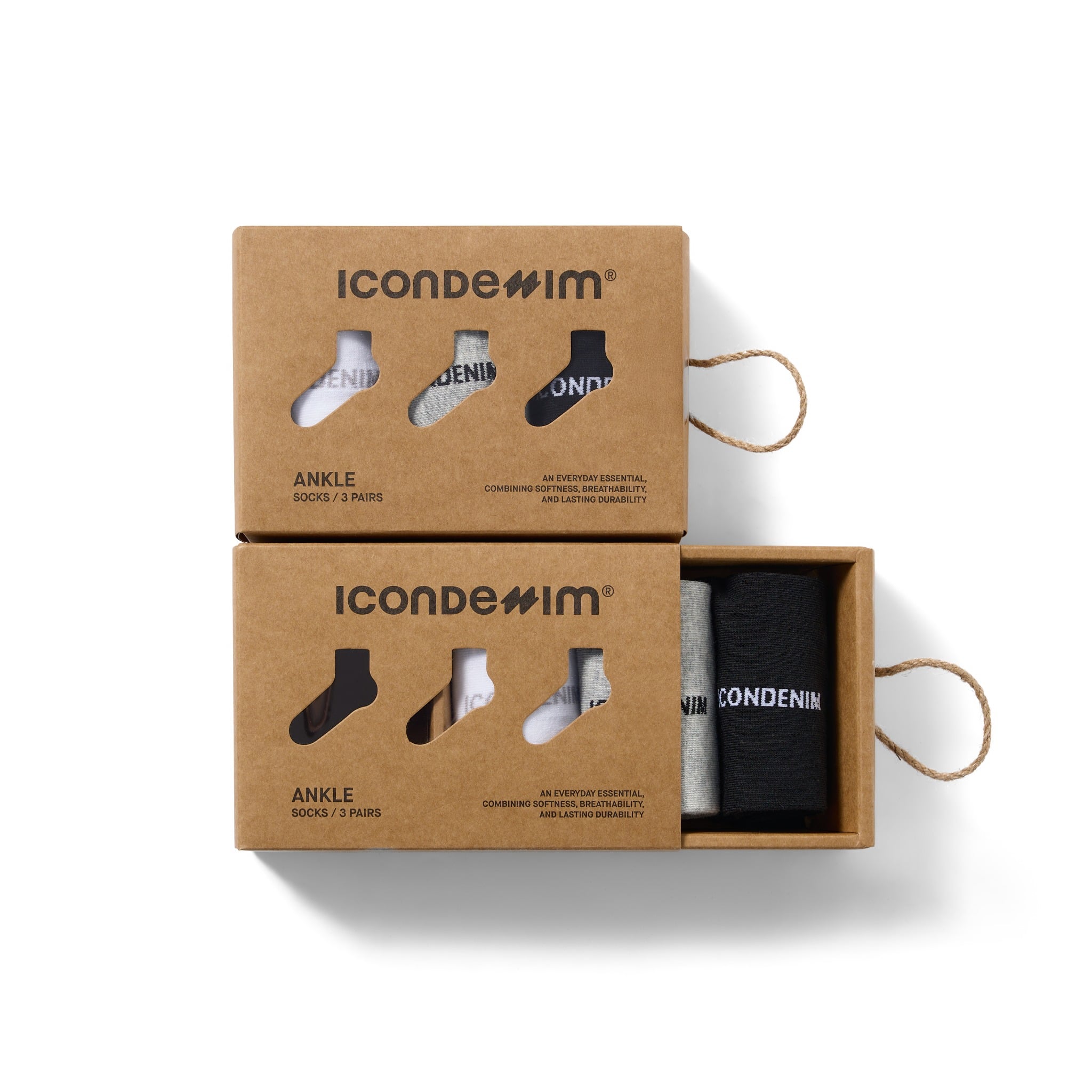 Combo Vớ Nam Cổ Thấp Ankle Socks Logo Weaving