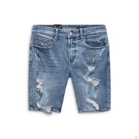 Quần Short Jeans Slim Torned Blue Wash