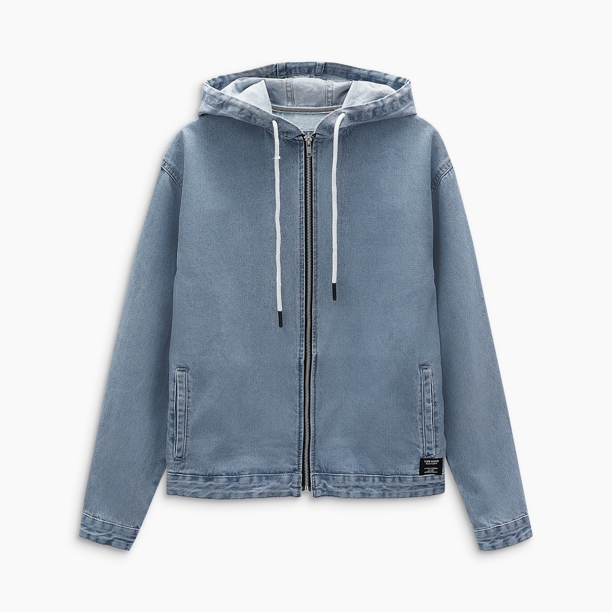 Jeans Hoodie Basic Blue Wash – ICON DENIM