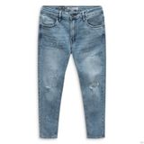 Quần Jeans Skinny Wash Ripped Paint Splatter