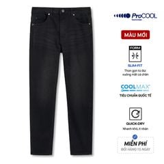 Quần Jean Nam Siêu Mát Ống Ôm ProCOOL Dark Grey Form Slim Fit