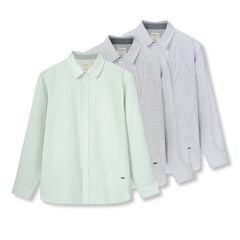 Áo Sơ Mi Nam Sợi Dệt Stripe Alloy Form Regular