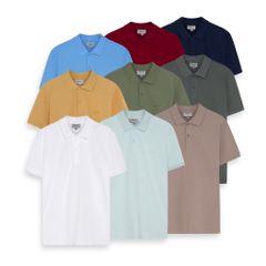 Áo Polo Nam Trơn Logo Basic Modern Lifestyle Form Regular