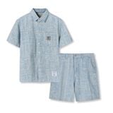 Set Đồ Ngắn Jacquard Jean Nam Form Regular