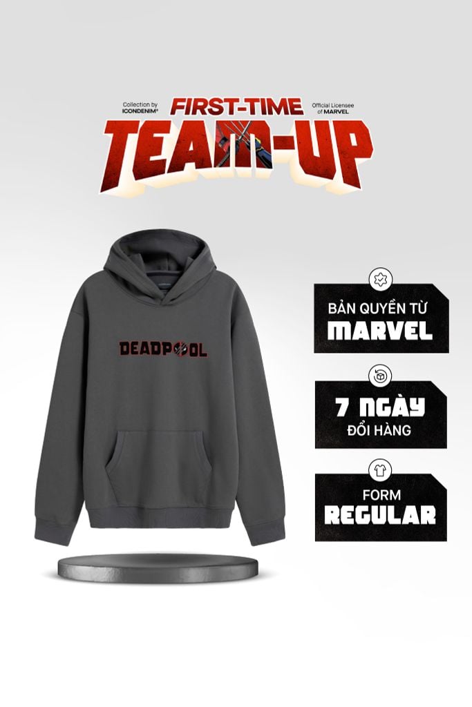 Áo Hoodie Nam Họa Tiết Marvel Deadpool Merc With A Mouth Form Regular