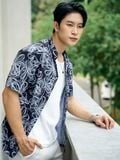 Áo Sơ Mi Cuban Twill Nam Tay Ngắn Họa Tiết In Floral Threads Form Relaxed