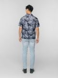 Áo Sơ Mi Cuban Twill Nam Tay Ngắn Họa Tiết In Floral Threads Form Relaxed