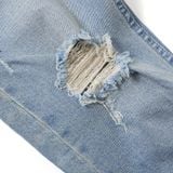 Quần Jeans Slim-fit Light Blue Wash Ripped