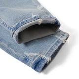 Quần Jeans Slim-fit Light Blue Wash Ripped