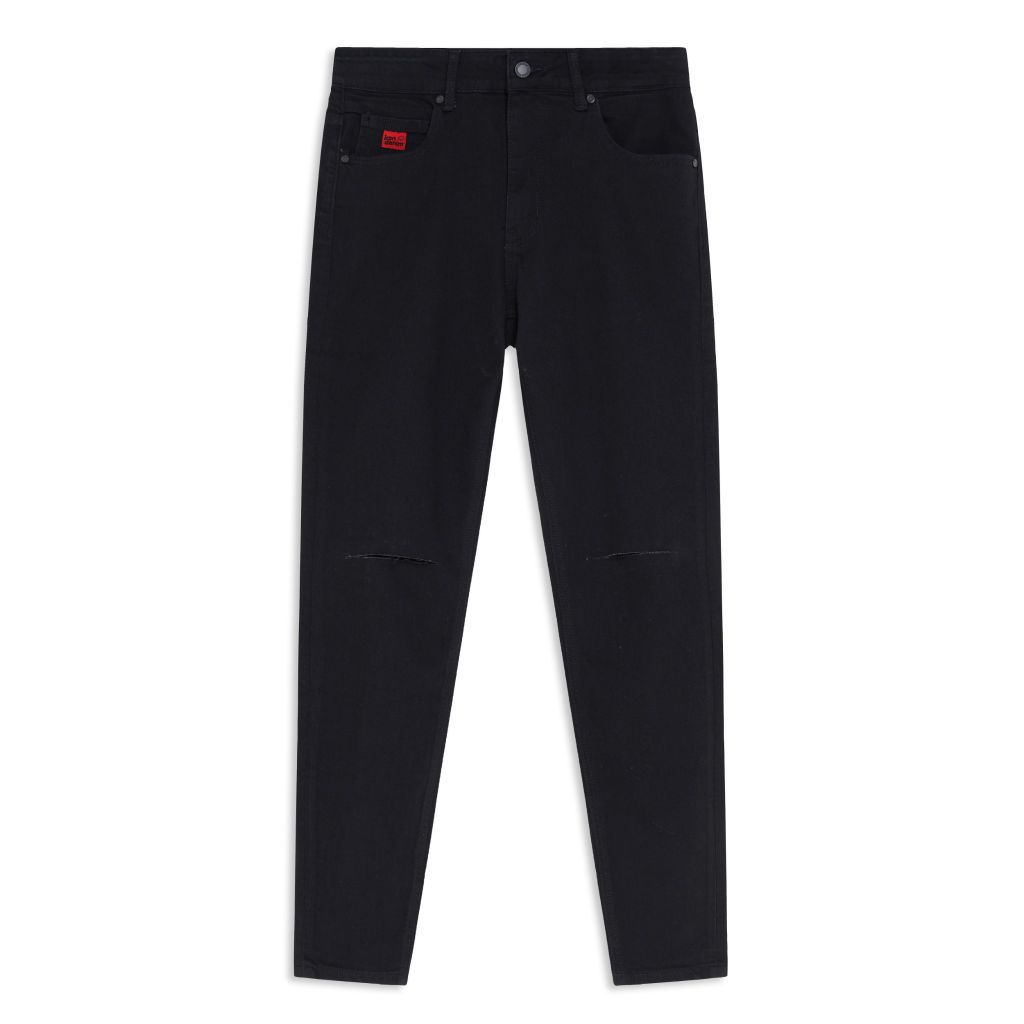 Quần Jeans Skinny Fit Black Crimson Ripped Detail