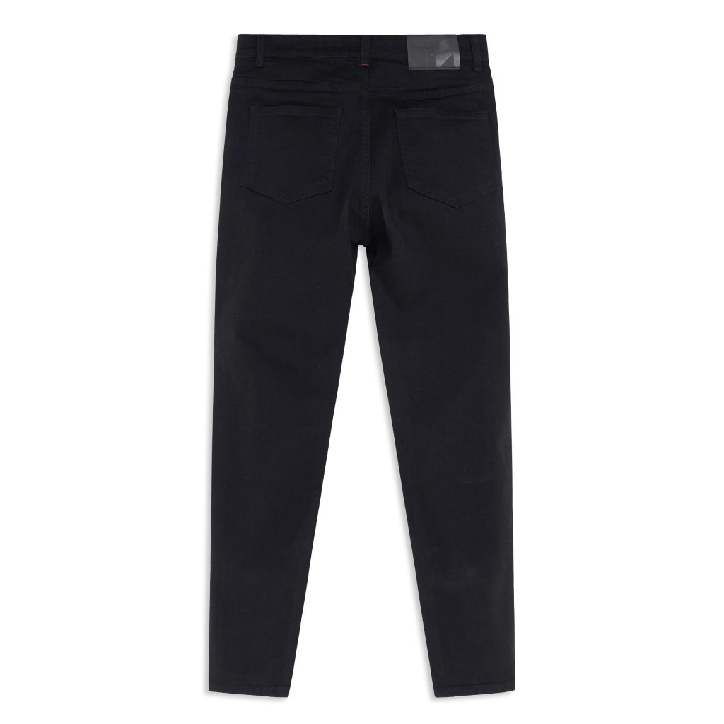 Quần Jeans Skinny Fit Black Crimson Ripped Detail