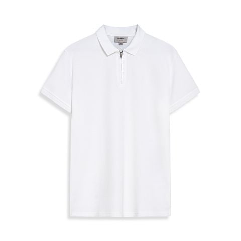 Áo Polo Slim-fit Long Zip Basic