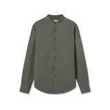Áo Sơ Mi Linen Nam Tay Dài Cổ Trụ Form Regular