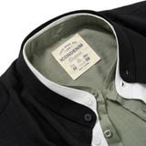 Áo Sơ Mi Linen Nam Tay Dài Cổ Trụ Form Regular
