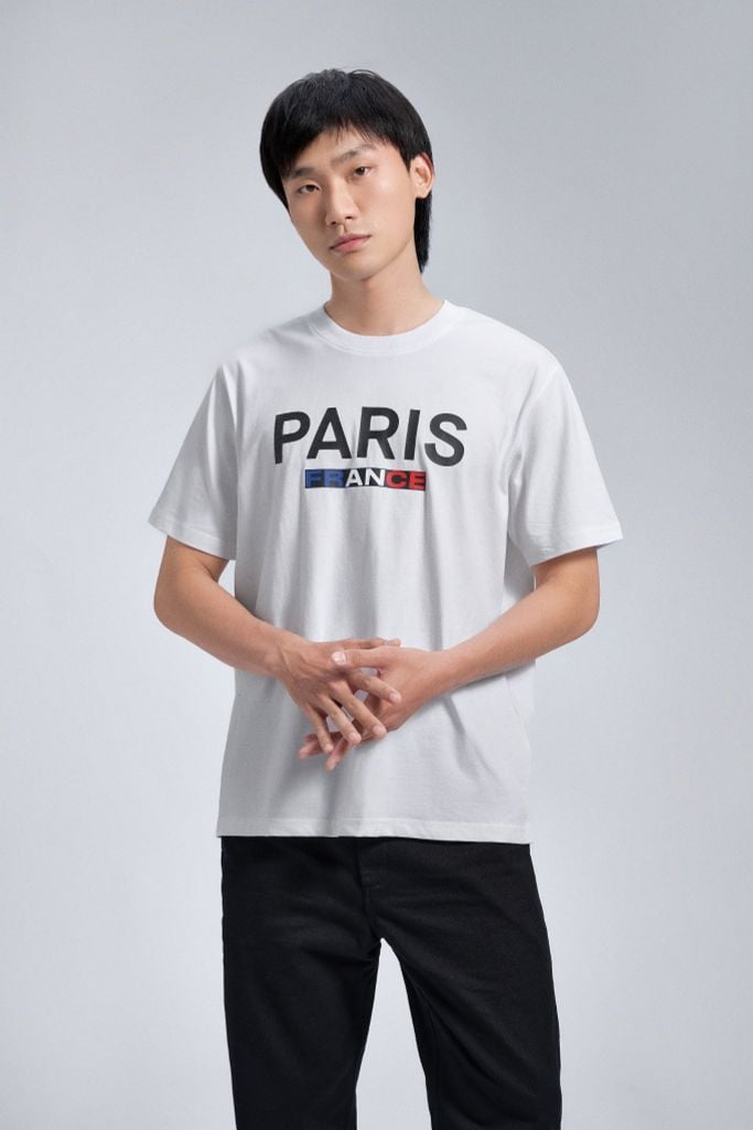 Áo Thun Nam Họa Tiết In The Inspiration Of Paris Form Regular
