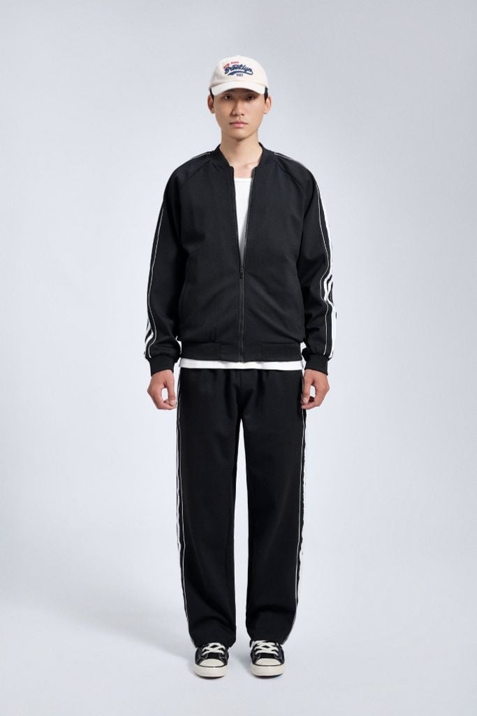 Set Đồ Dài Cotton Nam Phối Viền Sọc Be Active Form Regular