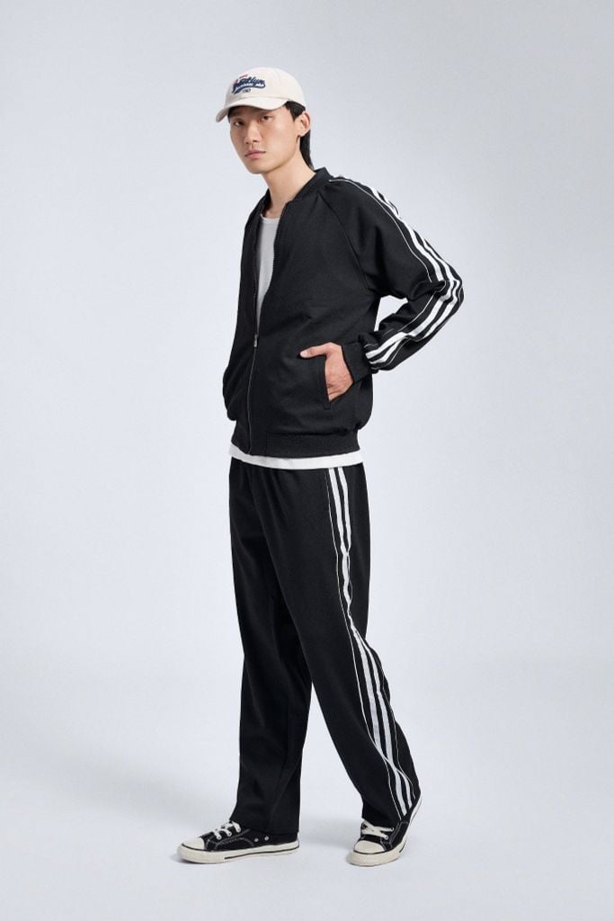 Set Đồ Dài Cotton Nam Phối Viền Sọc Be Active Form Regular