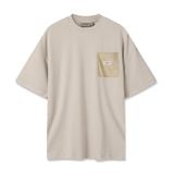 Áo Thun Nam Trơn Túi Đắp Vải Da Fusion Fabric Form Oversize