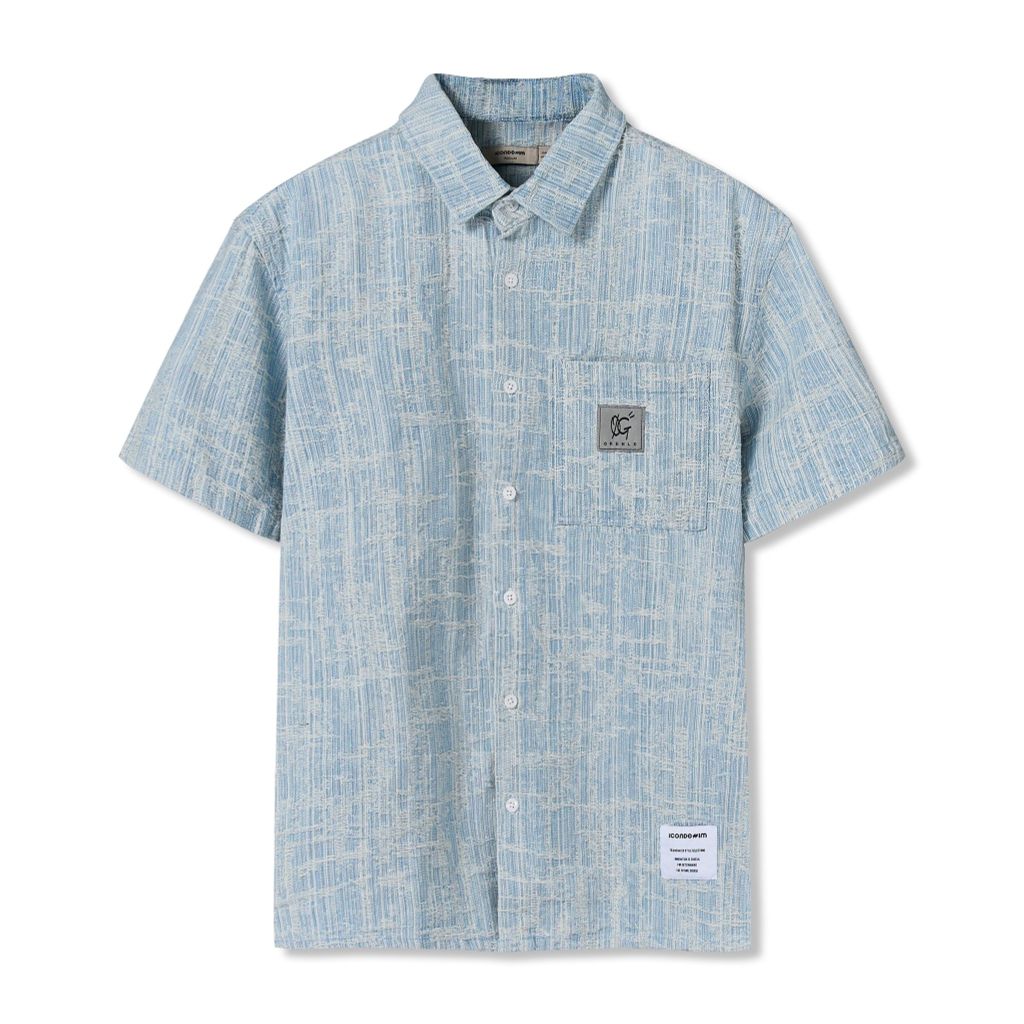 Set Đồ Ngắn Jacquard Jean Nam Form Regular