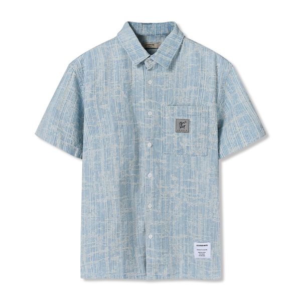 Set Đồ Ngắn Jacquard Jean Nam Form Regular