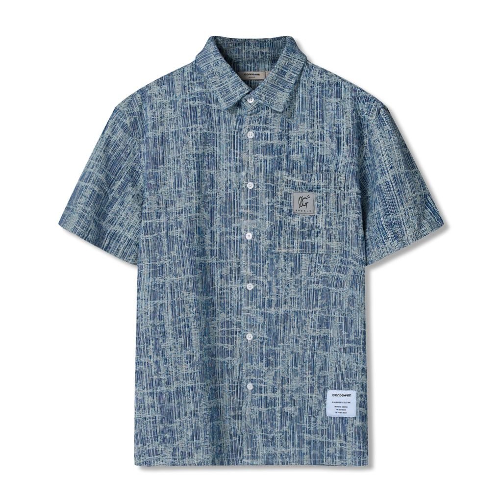 Set Đồ Ngắn Jacquard Jean Nam Form Regular