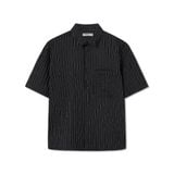 Áo Sơ Mi Nam Tay Ngắn Crinkle Stripe Form Boxy