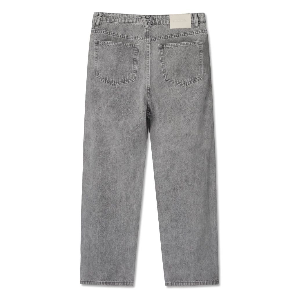 Quần Jean Nam Xám Trắng Ống Suông Dirt Wash Form Baggy