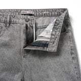 Quần Jean Nam Xám Trắng Ống Suông Dirt Wash Form Baggy