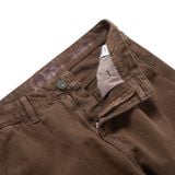 Quần Kaki Nam Garment Dye With Leather Detail Form Straight