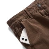 Quần Kaki Nam Garment Dye With Leather Detail Form Straight