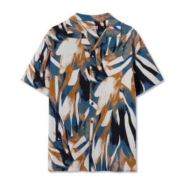 Áo Sơmi Nam Cuban Floral Linen Shirt For Summer Form Relaxed