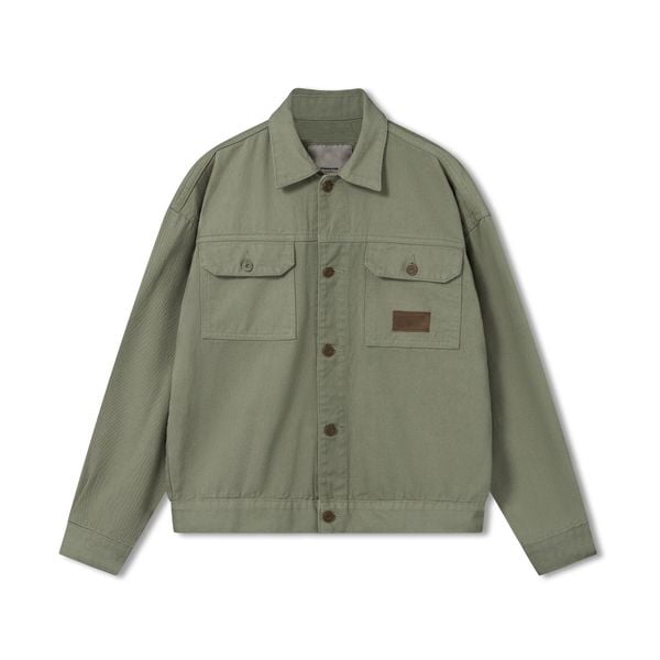 Áo Khoác Kaki Nam Sage Moss Sundaze Rush Form Loose