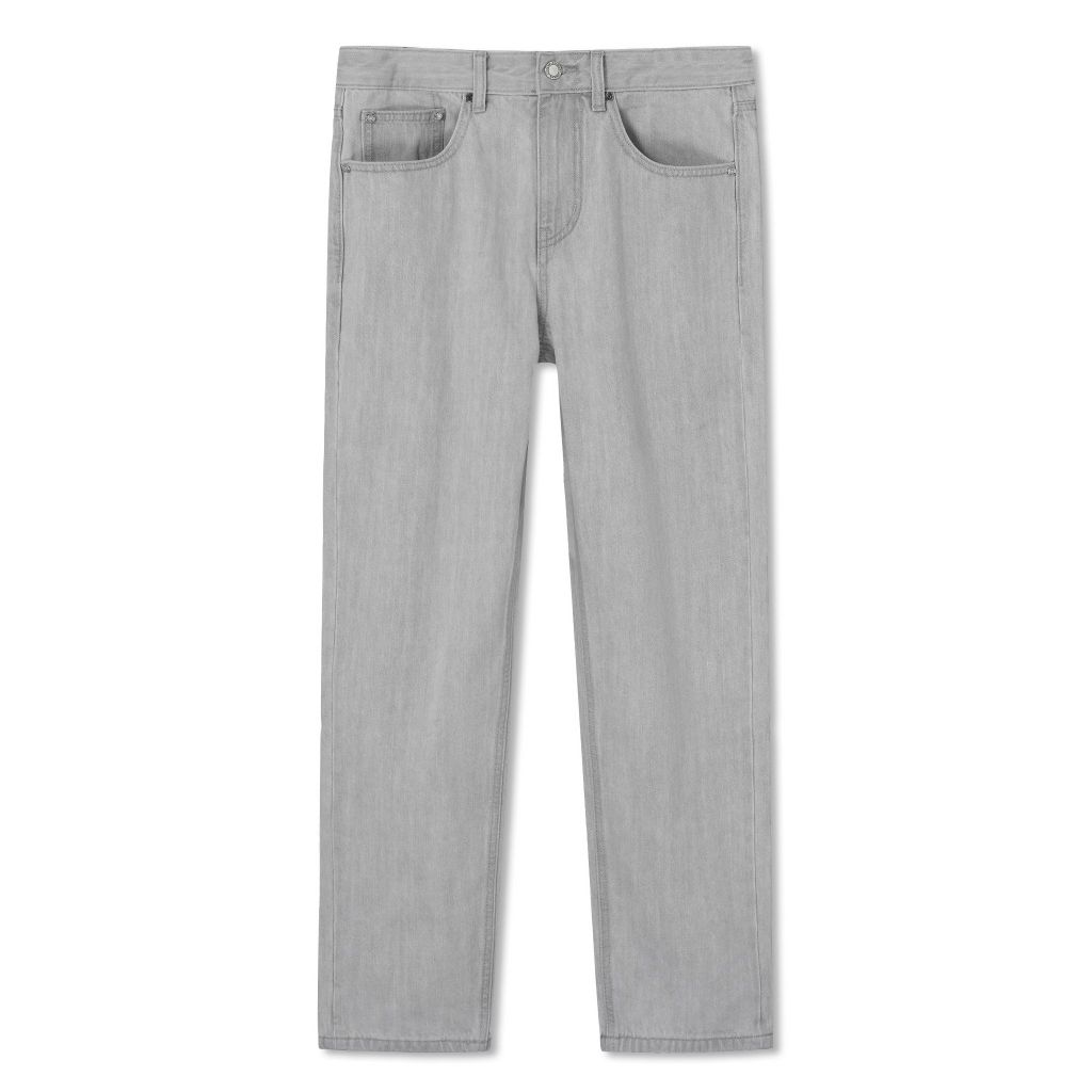 Quần Jean Nam Siêu Nhẹ Ống Suông Light Grey ICON105 Form Straight