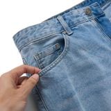 Quần Short Jean Nam Siêu Nhẹ ICON105 Light Blue Form Loose