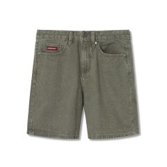 Quần Short Jean Nam Tag Da Moss Sage Tint Wash Form Baggy