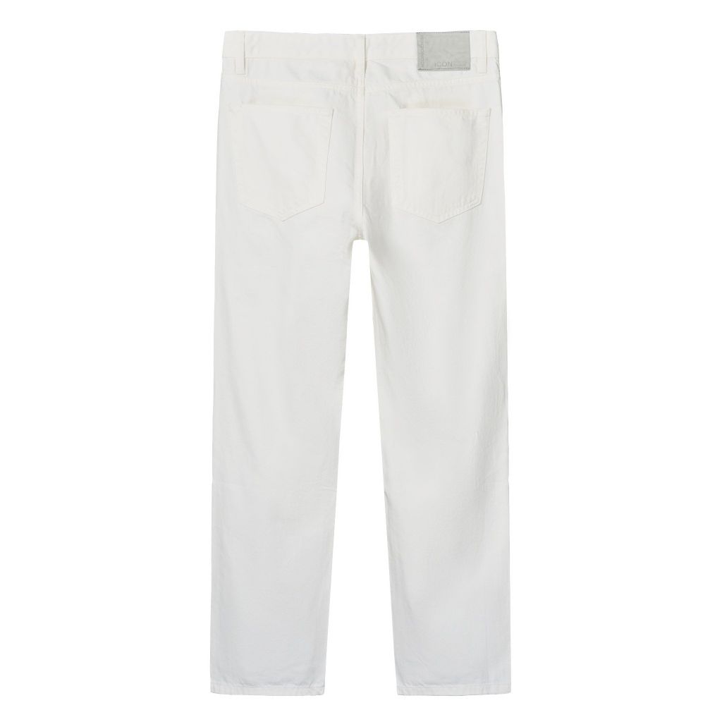 Quần Jean Nam Siêu Nhẹ Ống Suông ICON105 Lightweight Off White Form Straight