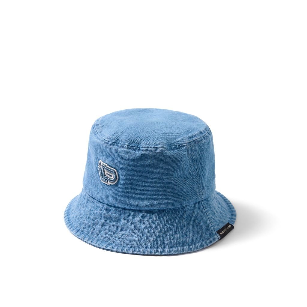 Mũ Bucket Nam Denim Wash Sticker ID